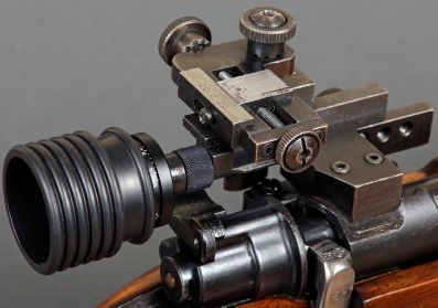 The Custom Gun Parts rearsight adapter on a Shultz Larsen .308 target rifle