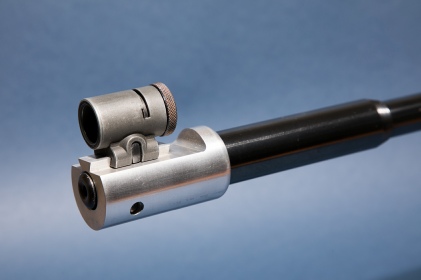 aluminium CNC machined foresight adapter for the Feinwerkbau 300s Match air rifle to allow use of Anschutz or Gehmann foresights.